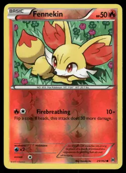 Pokemon Cards Fennekin 25/162 Reverse Holo BREAKthrough XY NM - Image 1