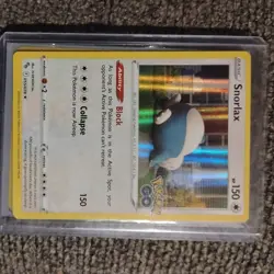 Pokemon TCG Snorlax Cosmos Holo Promo Card 055/078 Pokemon Go HD Swirl - Image 1