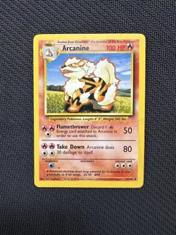Arcanine 023/102 Pokemon Base Set Unlimited Non Holo (LP) - Image 1