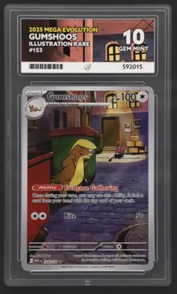 Gumshoos 153/132 - Perfect ACE 10 - Mega Evolution - Pokemon TCG - Image 1