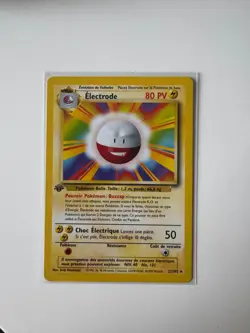 Pokemon TCG Electrode 21/102 Base Set 1st Edition French Near Mint - Image 1