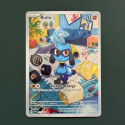 Pokemon Riolu Illustration Rare Full Art Holo Card 215/198 SV01 English - Image 1
