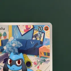 Pokemon Riolu Illustration Rare Full Art Holo Card 215/198 SV01 English - Image 3