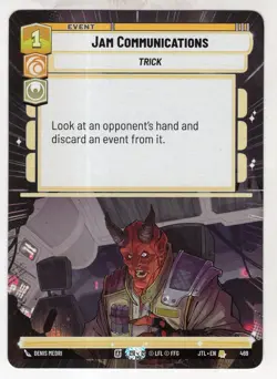 Star Wars Unlimited JTL Hyperspace Card #469 Jam Communications - Image 1