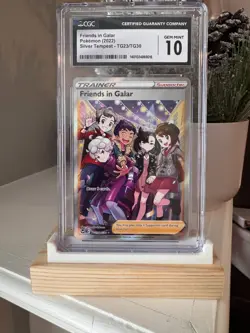 Friends in Galar TG23/TG30 Full Art Trainer Silver Tempest Pokemon CGC 10 Gem - Image 1