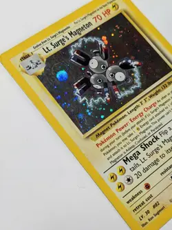 Pokemon: Lt. Surge’s Magneton 8/132 Rare Holo. Gym Heroes. HP - Image 2