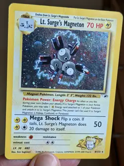 Pokemon: Lt. Surge’s Magneton 8/132 Rare Holo. Gym Heroes. HP - Image 5