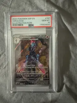 2024 Pokemon Surging Sparks Ceruledge 197/191 Illustration Rare PSA 10 GEM - Image 1