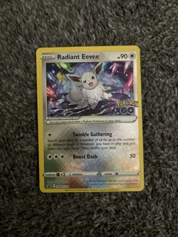 2022 Pokemon Radiant Eevee Black Star Promo Pokemon Go SWSH230 Card NM - Image 3