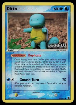 Pokemon Card - Ditto Squirtle Delta Species 40/113 Uncommon Reverse Holo Stamped - Image 1