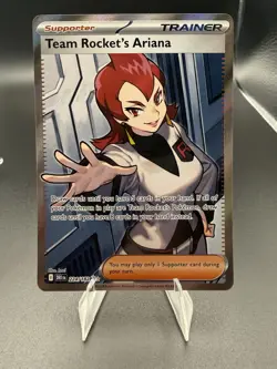 Pokemon TCG Destined Rivals Team Rockets Ariana Full Art Card 224/182 - Image 1