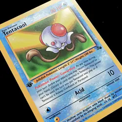 Pokemon TCG - Tentacool 56/62 Fossil 1st Edition WOTC 1999 - NM - Image 1