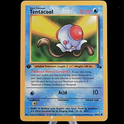 Pokemon TCG - Tentacool 56/62 Fossil 1st Edition WOTC 1999 - NM - Image 2