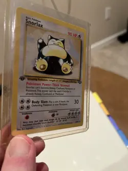 Pokemon Snorlax 27/64 Base Set 1st Edition w/ Top Loader - Image 2