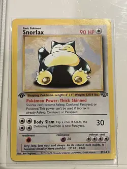 Pokemon Snorlax 27/64 Base Set 1st Edition w/ Top Loader - Image 5