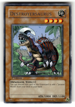 Destroyersaurus FOTB-EN017 1st Edition Rare Force of the Breaker LP - Image 1