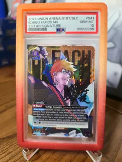 Union Arena Bleach Ichigo Kurosaki 3 Star Signature UE01BT/BLC-1-041 - Image 1