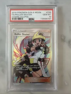 Roller Skater Full Art Holo Card 235/236 Sm-Cosmic Eclipse PSA 10 - Image 1