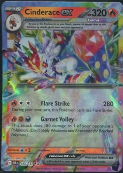 Cinderace EX 028/142 S&V Stellar Crown Holo Double Rare Pokemon Card - Image 1