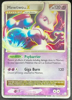 Pokemon TCG Mewtwo Lv. X 144/146 D&P Legends Awakened Ultra Rare Holo LP - Image 1