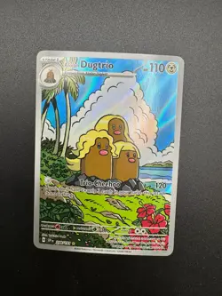 Pokemon Surging Sparks Alolan Dugtrio 208/191 Illustration Rare Holo NM - Image 1