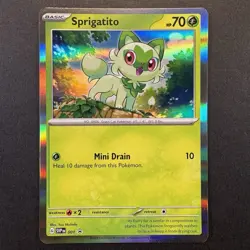 Sprigatito 001 Sv: Scarlet & Violet Holo Black Star Promo Cards NM - Image 1