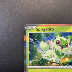 Sprigatito 001 Sv: Scarlet & Violet Holo Black Star Promo Cards NM - Image 3