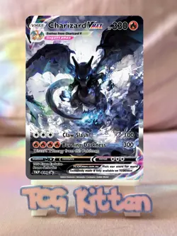 *CUSTOM* Charizard VMAX TKP011 Cracked Ice Holo Handmade Proxy Card TCGKITTEN - Image 1