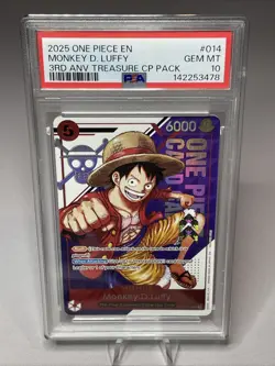2025 One Piece 3RD ANNIVERSARY TREASURE CAMPAIGN MONKEY D. LUFFY - PSA 10 - Image 3