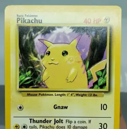 Pikachu 58/102 LP/NM Yellow Cheeks Base Set Non-Holo Pokemon Card FREE SHIPPING - Image 4