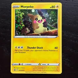 Morpeko SWSH012 Pokemon Sword & Shield Black Star Promo HOLO SWIRL Card LP - Image 1