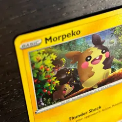 Morpeko SWSH012 Pokemon Sword & Shield Black Star Promo HOLO SWIRL Card LP - Image 2