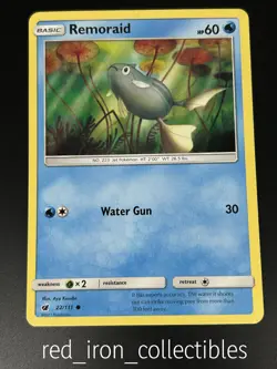 Remoraid 22/111 Common Crimson Invasion Sun & Moon Pokemon Card NM 2017 - Image 1