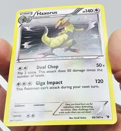 Haxorus 88/101 Holo Noble Victories Pokemon Card NM Rare - Fast Shipping - Image 3