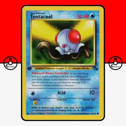 Pokemon Tentacool 1st Edition Fossil 56/62 NM - Image 1