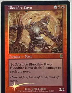 Magic the Gathering BLOODFIRE KAVU #58/143 Apocalypse Rare Red 2001 NM - Image 1