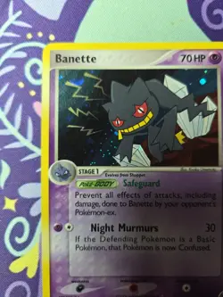 Pokemon TCG EX Crystal Guardians Banette 1/100 Holo Moderately Played - Image 2