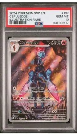 2024 POKEMON SSP EN-SURGING SPARKS ILLUSTRATION RARE #197 CERULEDGE PSA 10 - Image 1