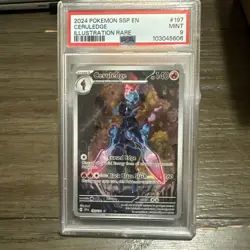 2024 POKEMON SSP EN-SURGING SPARKS ILLUSTRATION RARE #197 CERULEDGE PSA 9 - Image 1