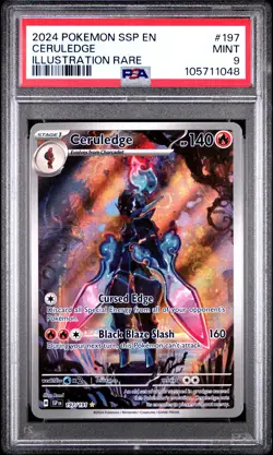 PSA 9 Pokemon TCG 2024 Pokemon Ssp En-Surging Sparks #197 Ceruledge MINT - Image 1