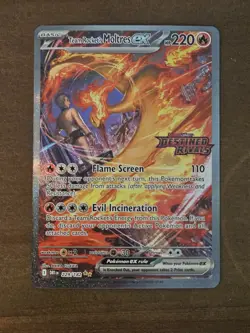 NM Team Rocket’s Moltres Ex 229/182 SIR Stamped (Destined Rivals) - Pokemon TCG - Image 1