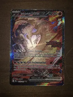 NM Team Rocket’s Moltres Ex 229/182 SIR Stamped (Destined Rivals) - Pokemon TCG - Image 3