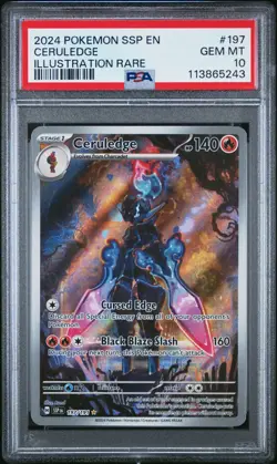 2024 Pokemon Scarlet & Violet Surging Sparks Ceruledge Illustration Rare PSA 10 - Image 1
