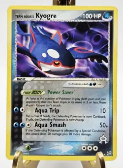 2004 Team Aqua’s Kyogre MP - 3/95 Pokemon Team Magma vs Team Aqua Non Holo Rare - Image 1