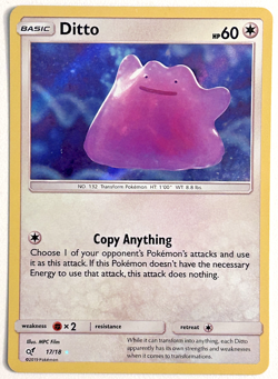 Pokemon Ditto 17/18 Detective Pikachu Holo - LP - Image 1