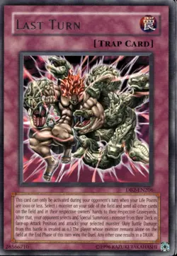 Last Turn Unl Ed Rare DB2-EN206 Yu-Gi-Oh! - Image 1