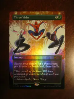 Magic The Gathering Spider-Man Secret Lair THREE VISITS Foil MTG 1991 - Image 1