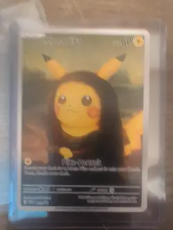 Mona Pika Van Gogh Pikachu Black Star Promo Pokemon Trading Card DiY - Image 2