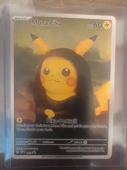 Mona Pika Van Gogh Pikachu Black Star Promo Pokemon Trading Card DiY - Image 4