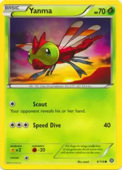 Pokemon TCG Yanma Steam Siege 6/114 Regular Common - Image 1